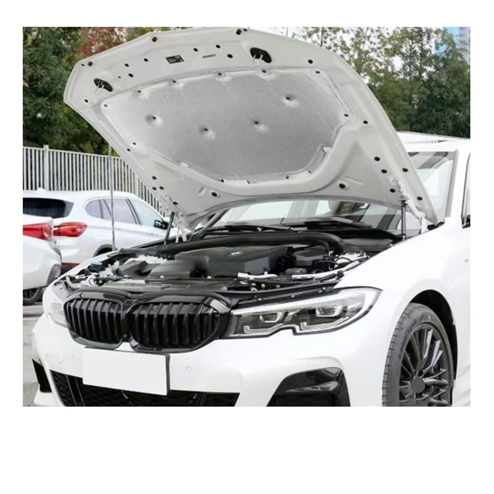 Aislamiento térmico algodón capó Delantero Coche Capó de motor coche Para Serie 3 G20 2020-2025, almohadillas sonido, cubiertas algodón con aislamiento térmico, alfombras ignífugas, accesorios