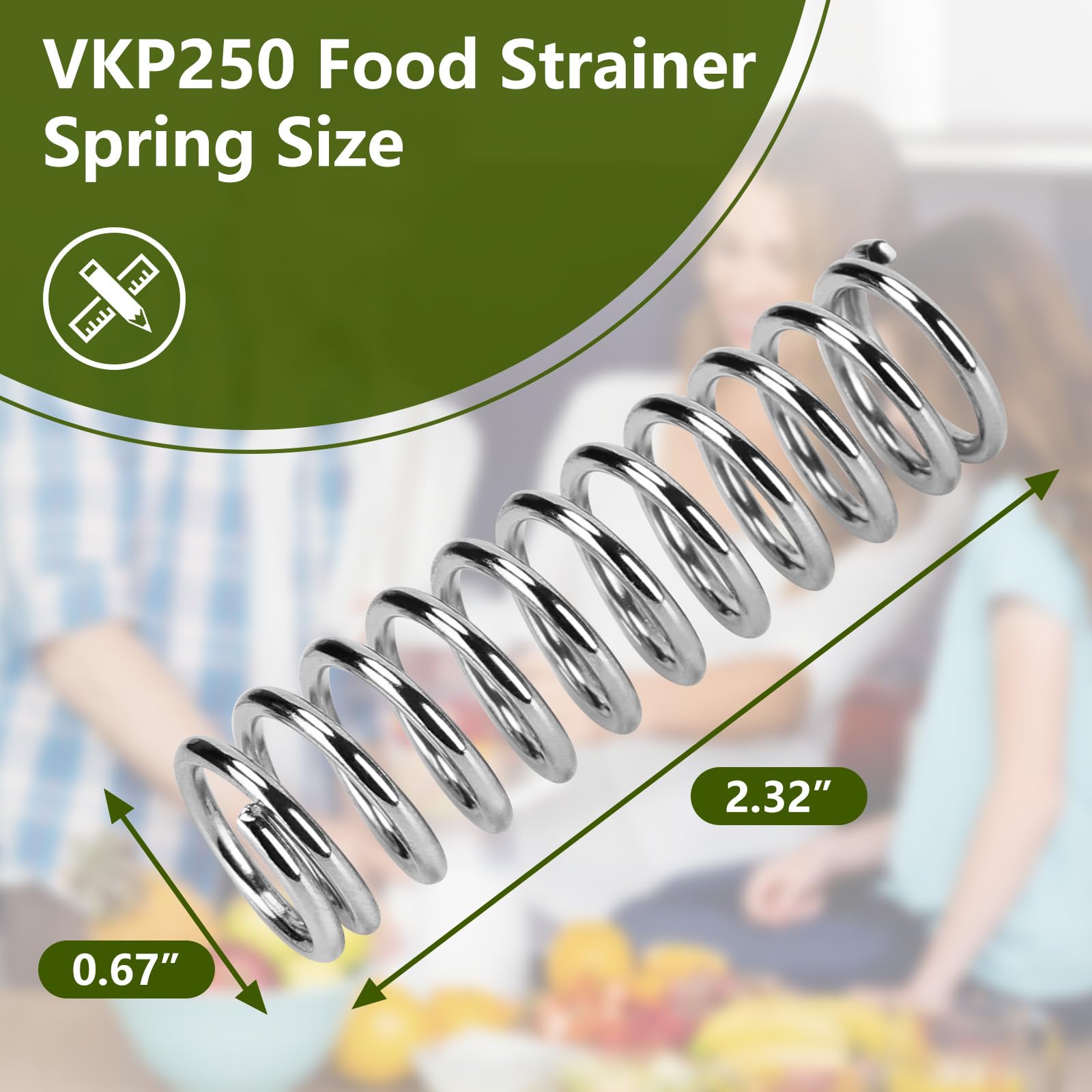 VKP250 Spring Compatible with Victorio Food Strainer, Replacement for Johnny Apple Sauce Maker Spring, Model 250 Clamp Based Food Strainer Spring