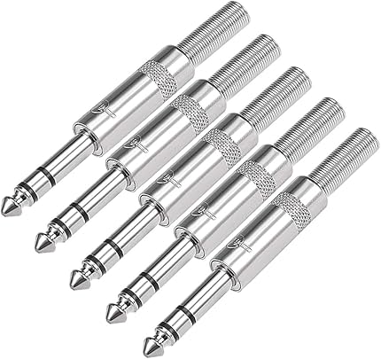 Sourcing Mappa Doppio Canale Stereo Adattatore Jack Argentato 6 35 nbsp mm 1 10 2 nbsp cm Maschio 5PCS Sourcing Mappa Doppio Canale Stereo Adattatore Jack Argentato 6 35 nbsp mm 1 10 2 nbsp cm Maschio 5PCS