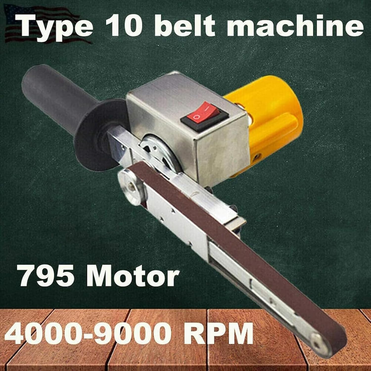 Portable Power Belt Sander Grinder Machine, Electric Belt Sander, Grinding Without Dead Corners, 7 Adjustable Speed, All-copper Motor, Strong Power, for Kitchen Knives, Carving Knives, Scissors