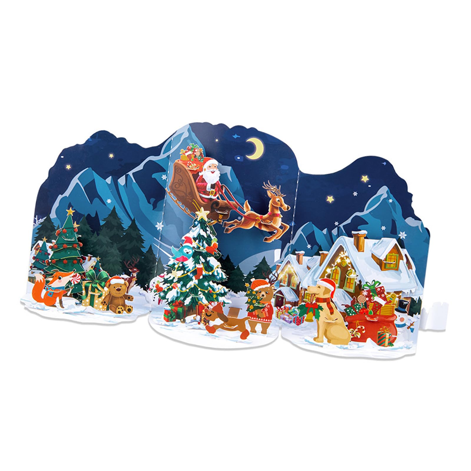 Tsophreniq 3D Christmas Popup Card with Envelope Stylish Festives Surprise Foldable Invitation Greeting Holiday Greeting Cards