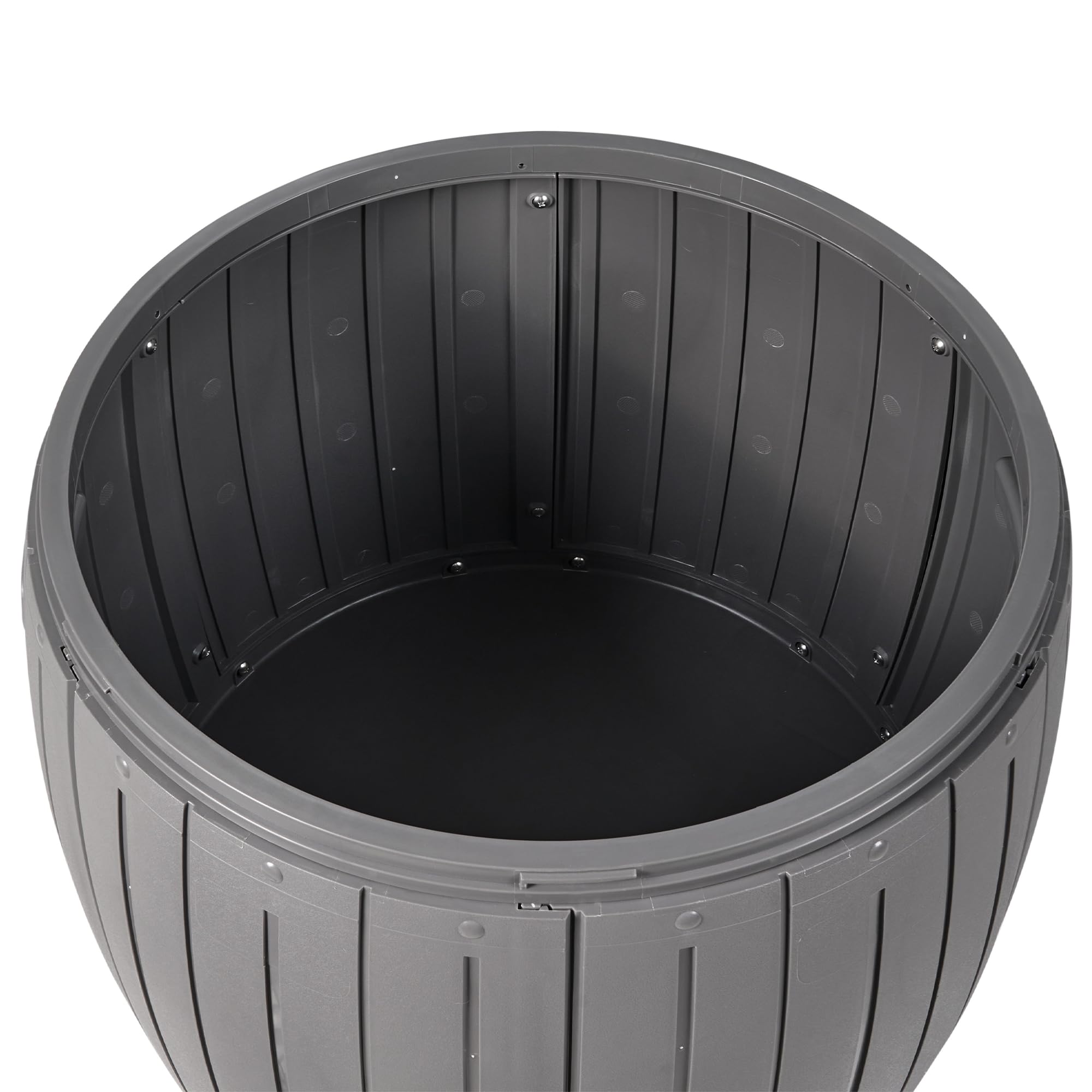 Skrzynia ogrodowa plastikowa ⌀ 56 cm szara Prinos