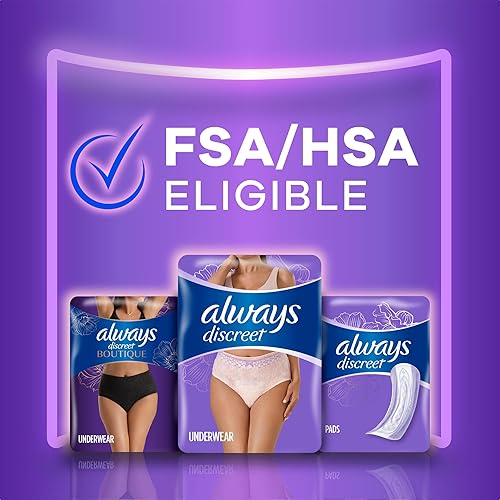 Miniatura 10 de Always Discreet Ropa interior para incontinencia para adultos, máxima absorción, grande, 28 unidades (el embalaje puede variar)