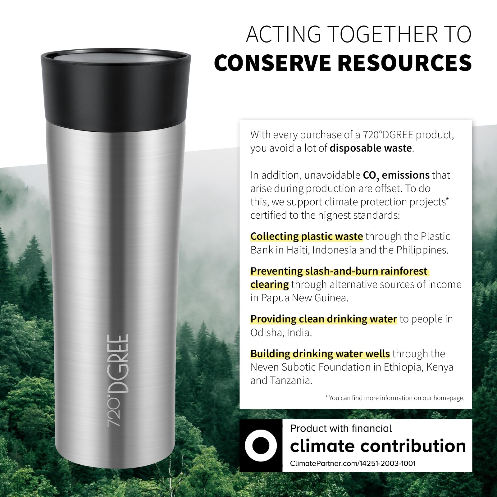 720DGREE Travel Mug 460ml PleasureToGo 2.0 - Choose from 3 Sizes, 6h  Hot, 12h Cold,