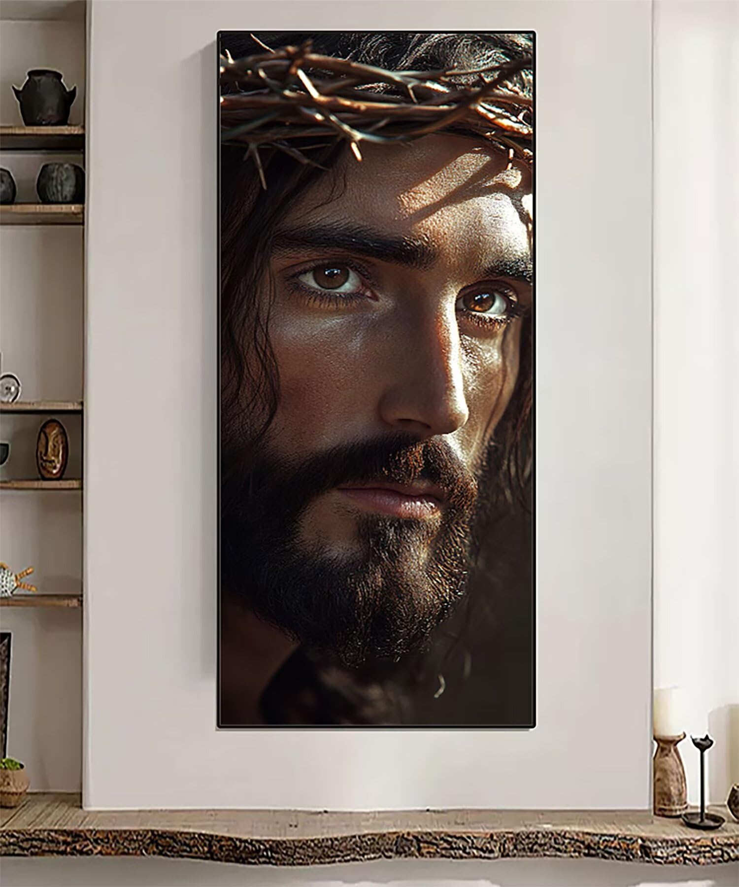 5D Jesús Diamond Painting Adultos, Dios Diamond Painting Grande 140x70cm, DIY Pintura Diamante Pintura por Numeros Cristal Punto de Cruz Diamante Manualidades Kit para Decoración Hogar, Regalo 0R-983