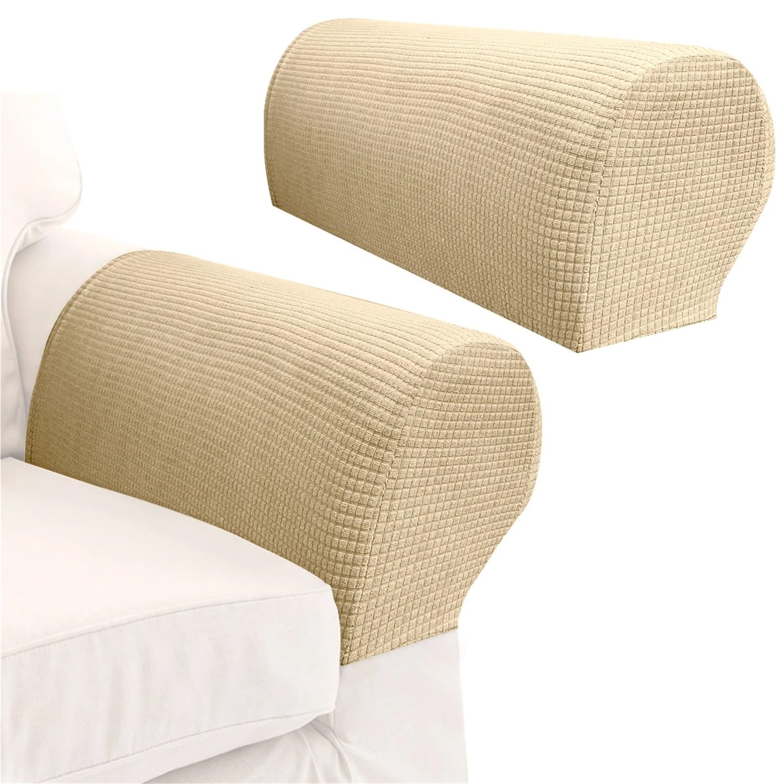 Yangshe Stretch Armrest Covers 3-Pack for Chair Sofa Arm Protectors Removable Elastic