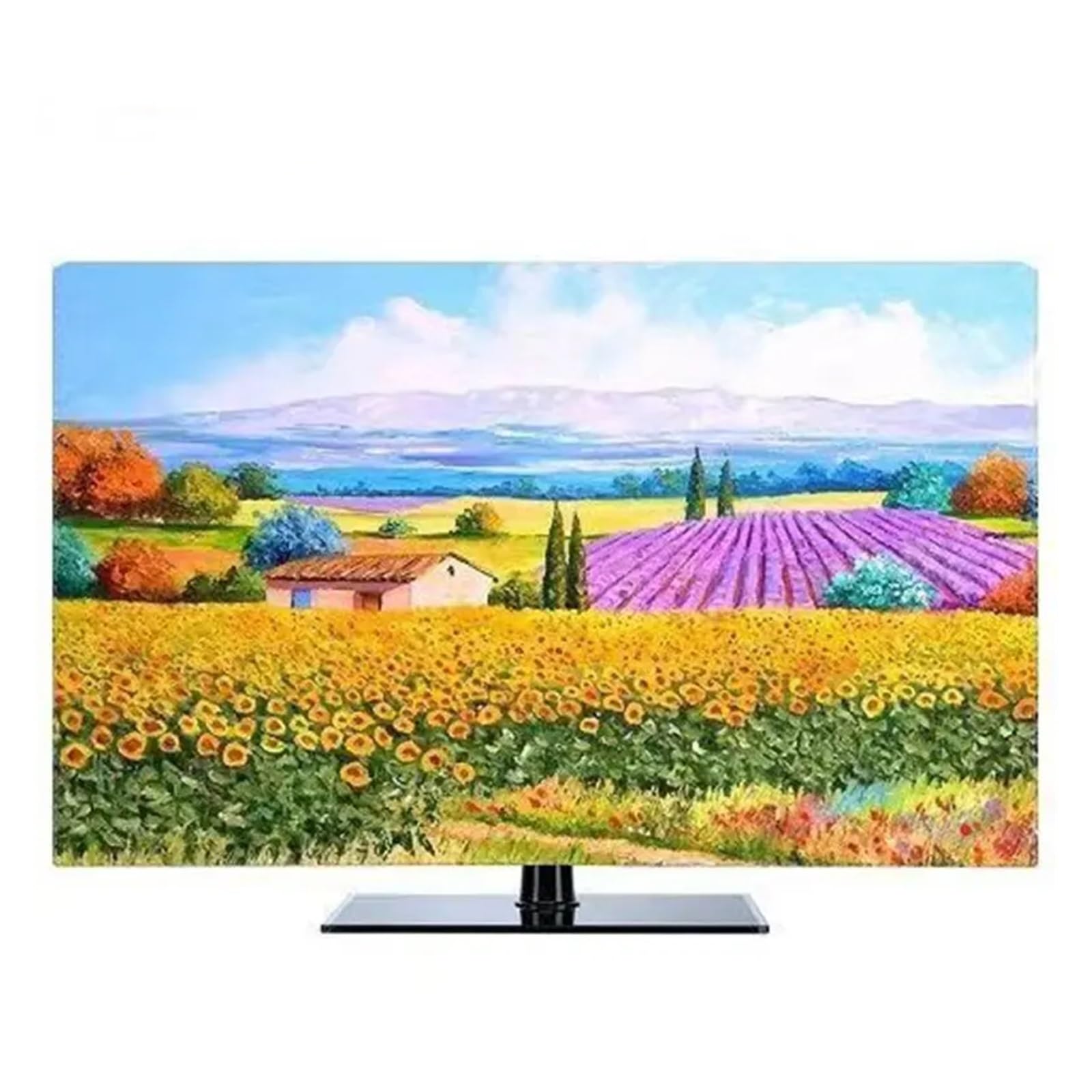Jmorco 02 Outdoor Tv Cover Tv Cover Protection Dust Cover Household Hanging Tv Dust Cloth 19-70 Inches Living Room Decoration For Televisions(,50-52 Inch)