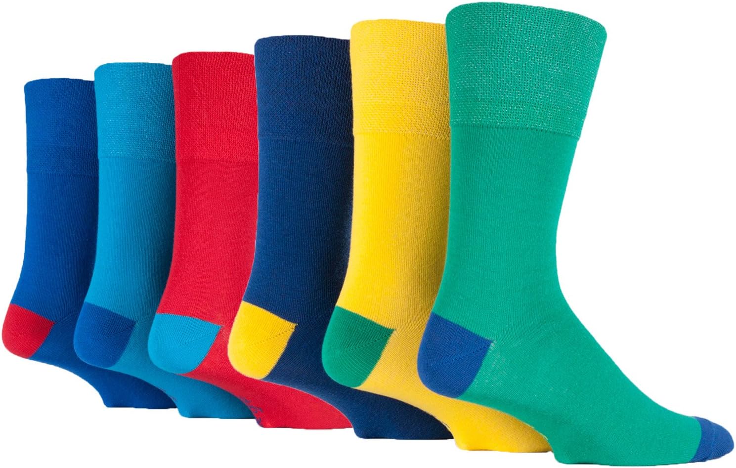 SockShop Gentle Grip Mens Colourburst Socks Pack of 3