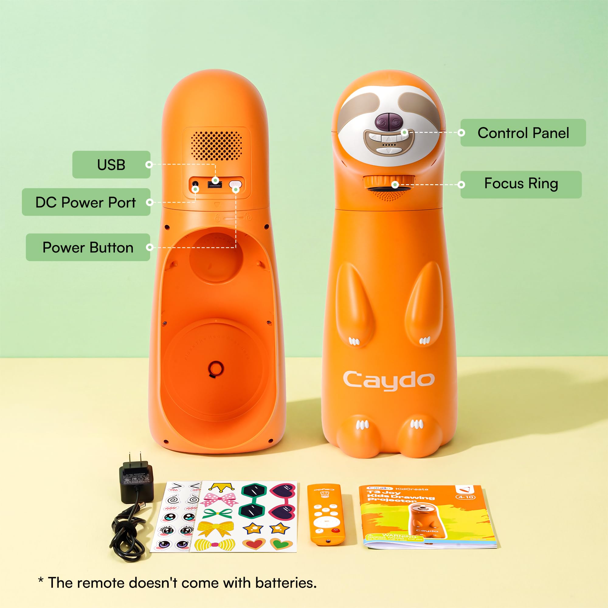 Caydo T3 Joy Zeichenprojektor für Kinder, SGS-zertifizierter Augenschutz, bildschirmfreie aktivität mit 120 Schritt‑für‑Schritt‑Vorlagen, Geschenk für Jungen und Mädchen von 4 bis 10 Jahren
