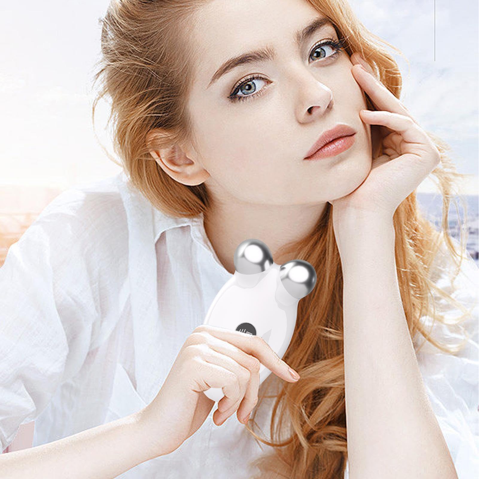 Dispositivo viso microcurrent | Dispositivo di sollevamento del viso – Dispositivo per rassodare e rassodare la pelle, strumenti di bellezza per sollevare e rassodare la pelle cascante per donne Maxal
