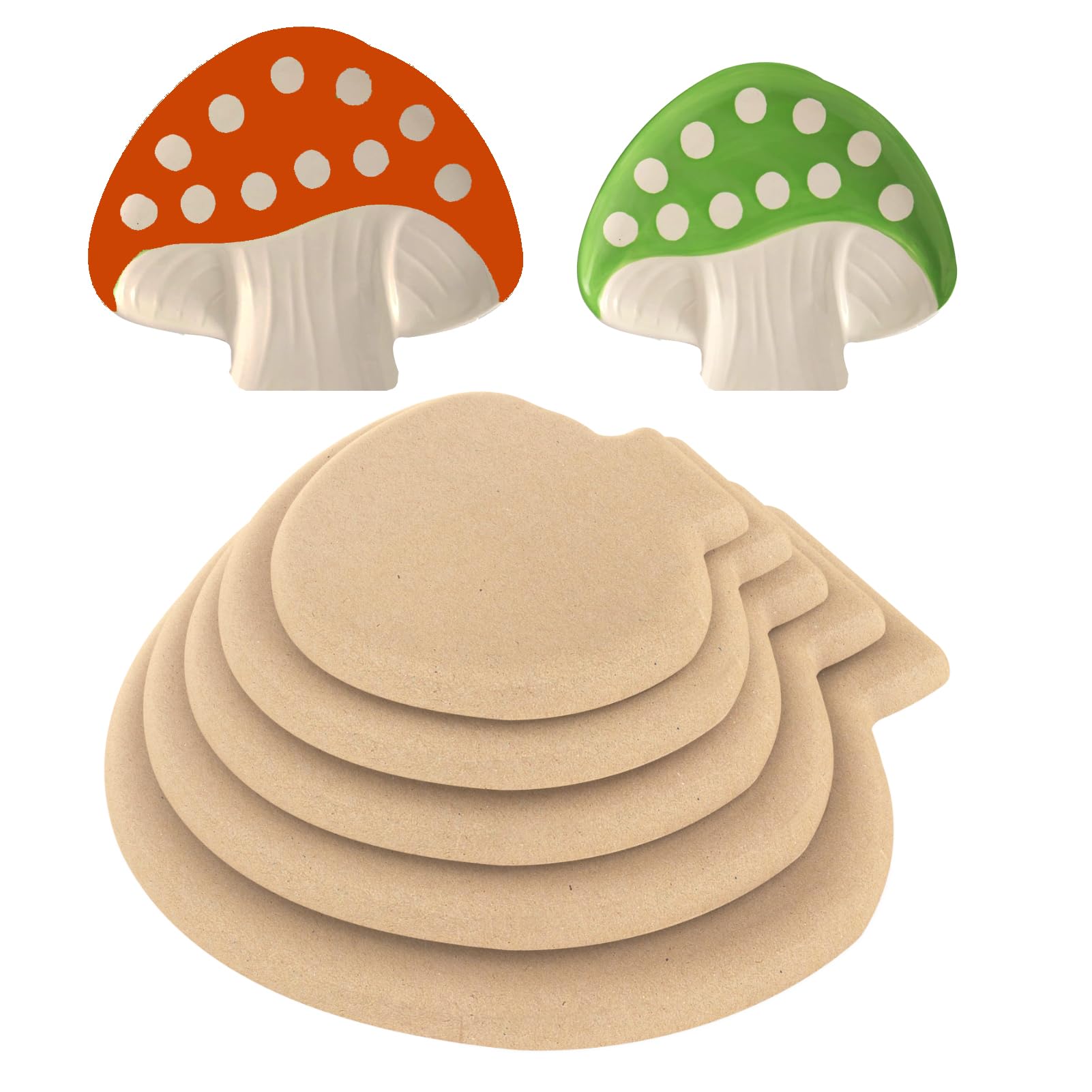 Ceramic Molds, Mushroom Shaped (DB8-019), Brown
