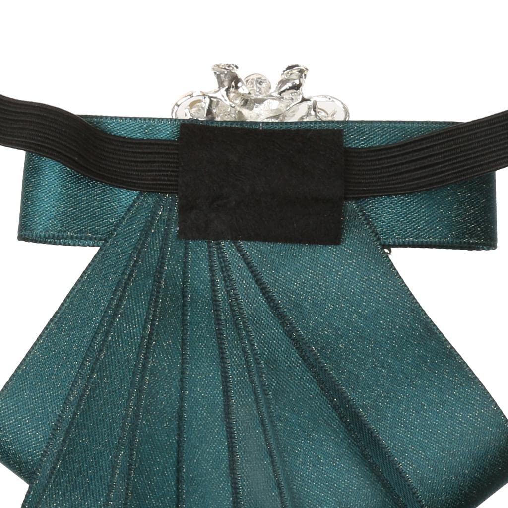 Papillon da uomo per matrimonio, festa, ballo, nastro Diamand Neckwear verde, verde scuro, 12 x 8,5 cm