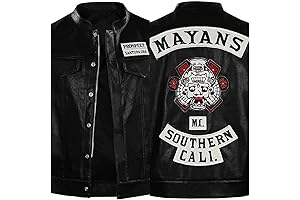 Mayans M.C. S3 Ezekiel Reyes Vest Costume Leather - Real & Faux
