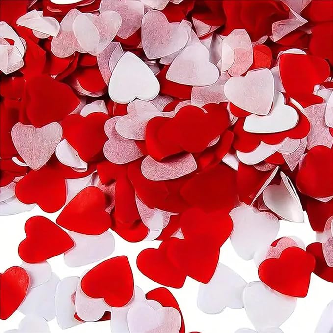 Confeti de cumpleaños para mesa 50 g bolsa forma corazón miniatura 4