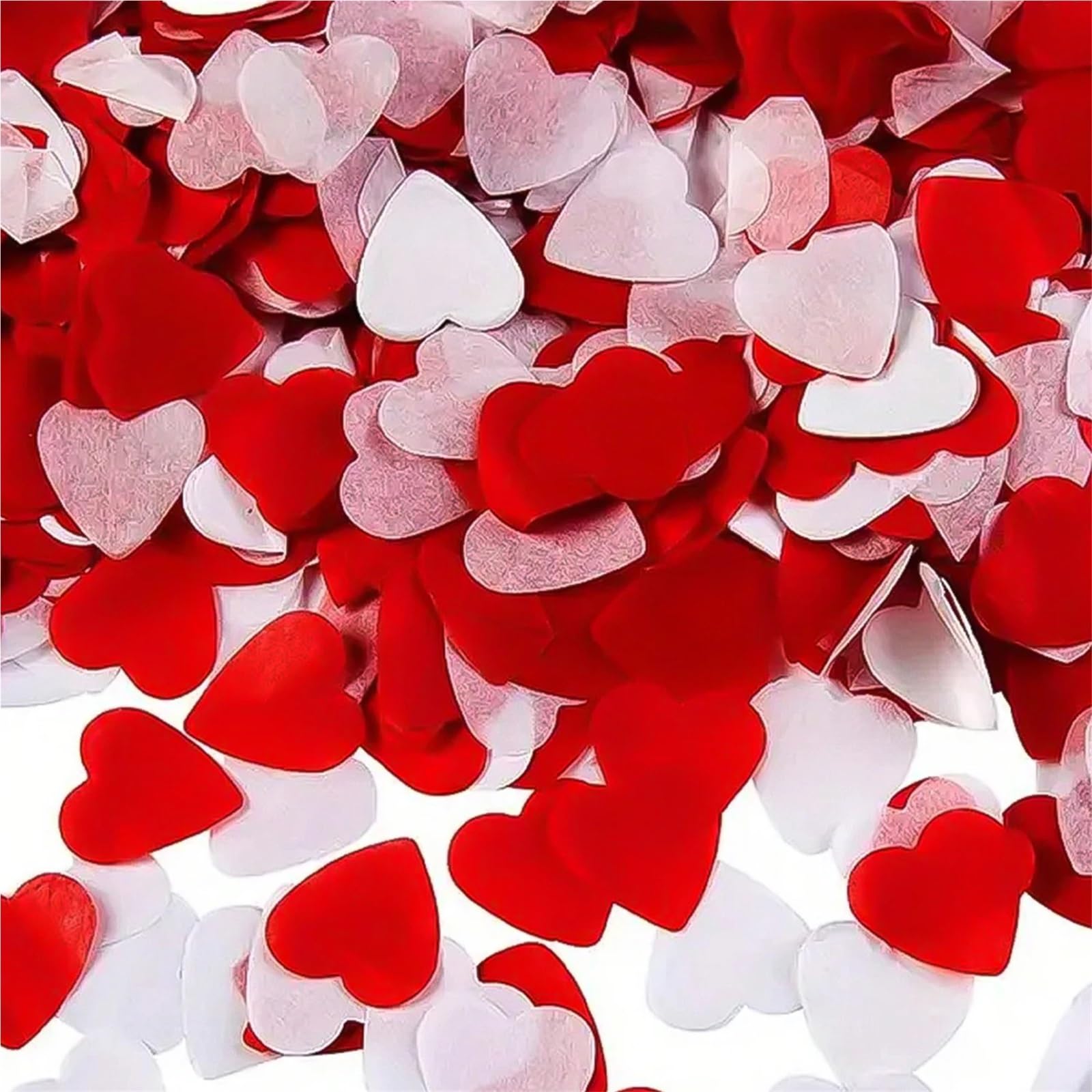 Konfetti 5 Beutel 50 g/100 g/Beutel Herzförmiges Herzpapier Valentinstag Tischdekoration, Hochzeit Handwurfkonfetti, Ballonfüllung (100 g)