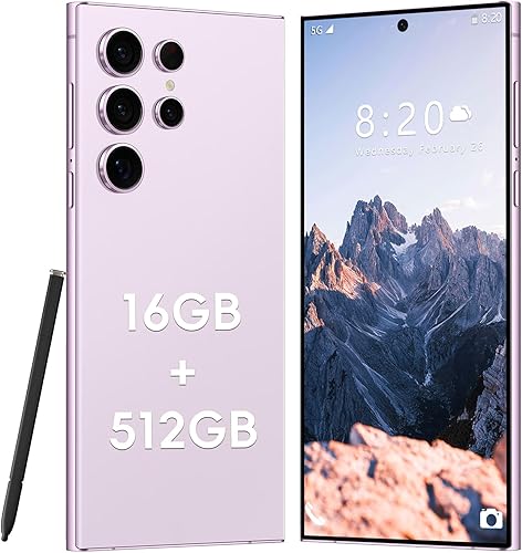 Teléfono inteligente I24 Ultra desbloqueado, 16 GB+512 GB de ROM con tarjeta de 128 GB, pantalla HD+ de 6.8 pulgadas, Android 14, batería de 6800