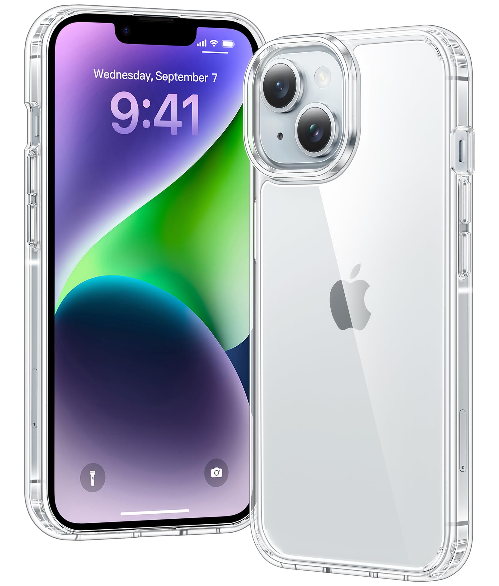 Clear Case for iPhone 15, Ultra Thin, Shockproof TPU Cover, Anti-Yellowing, Crystal Clear, Phone Case for Apple iPhone 15 - Clear — view 368