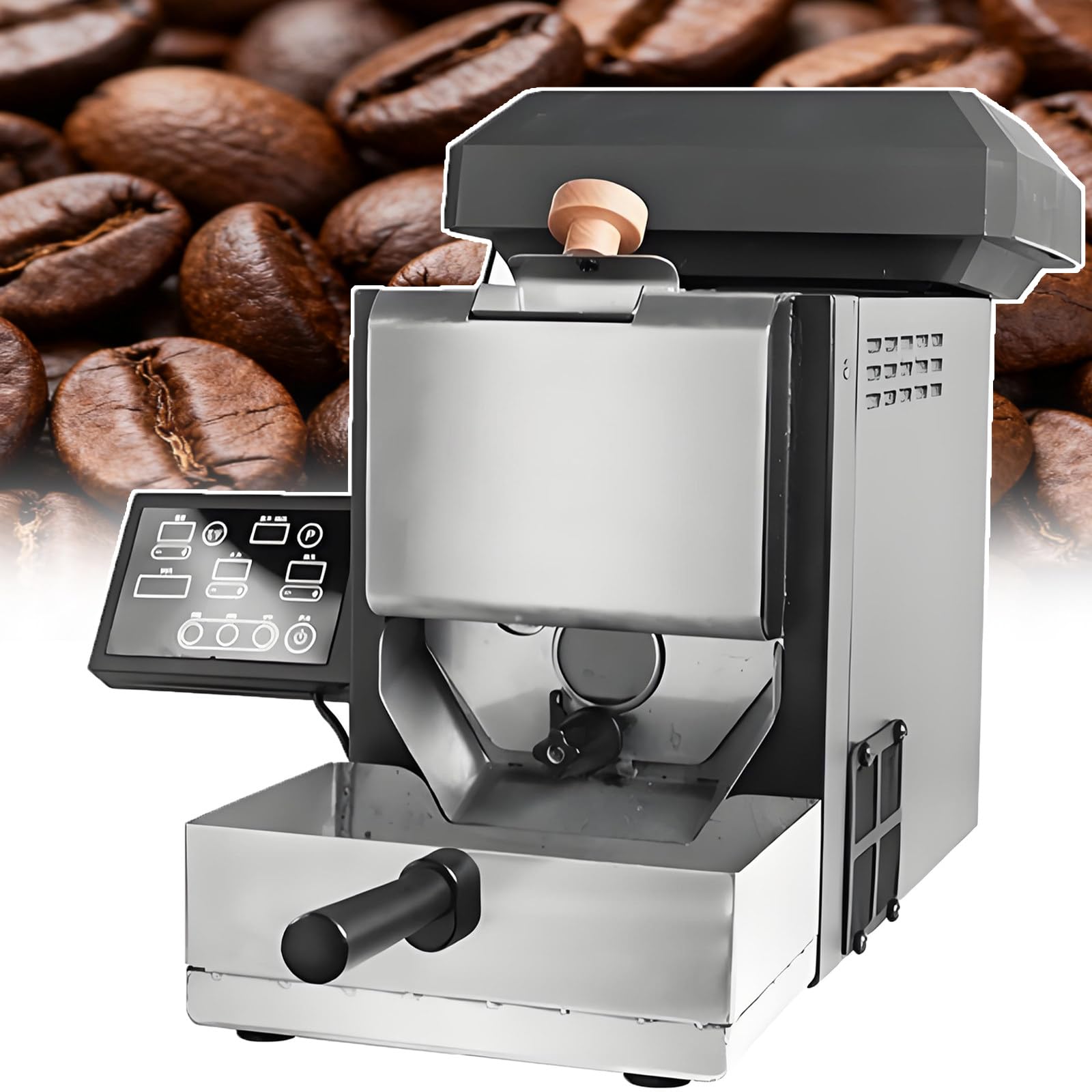 BOOZXCV Pro Electric Coffee Roaster Baking Machine - Commercial/Home Use Coffee Bean Roaster With 9 Auto Baking Curve,3 Customizable Modes For 100~300g Beans,97% Roasting