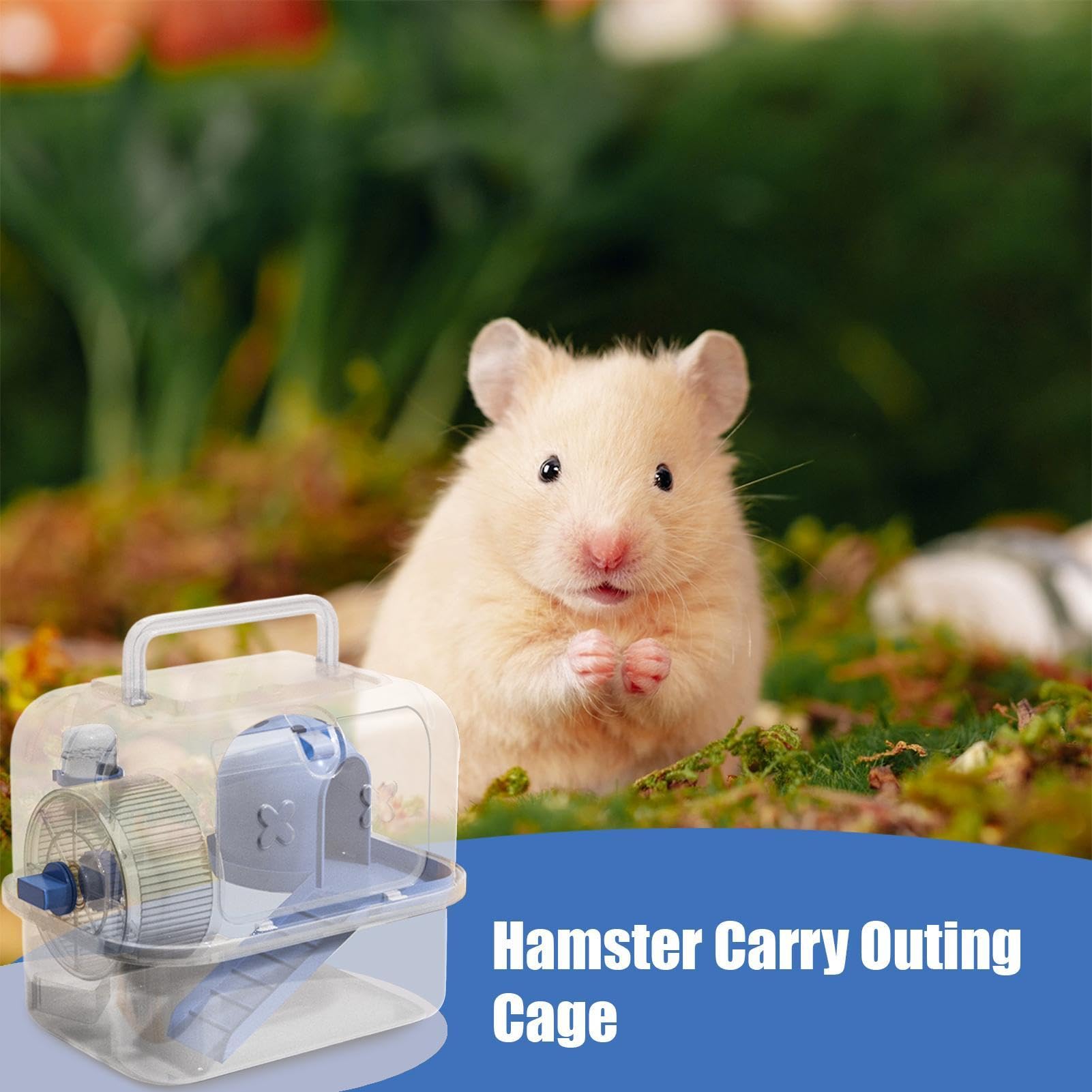 Hamster transportant de la Cage, Transporteur de Voyages de Hamster | Cas de Sortie de Petite Animale Transparente,Cage de Hamster de la Maison de Transporteur léger pour Sortir, Voyager