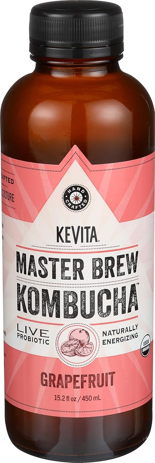 KEVITA Kombucha Grape fruit Master Brew, 15.2 oz Grocery & Gourmet Food