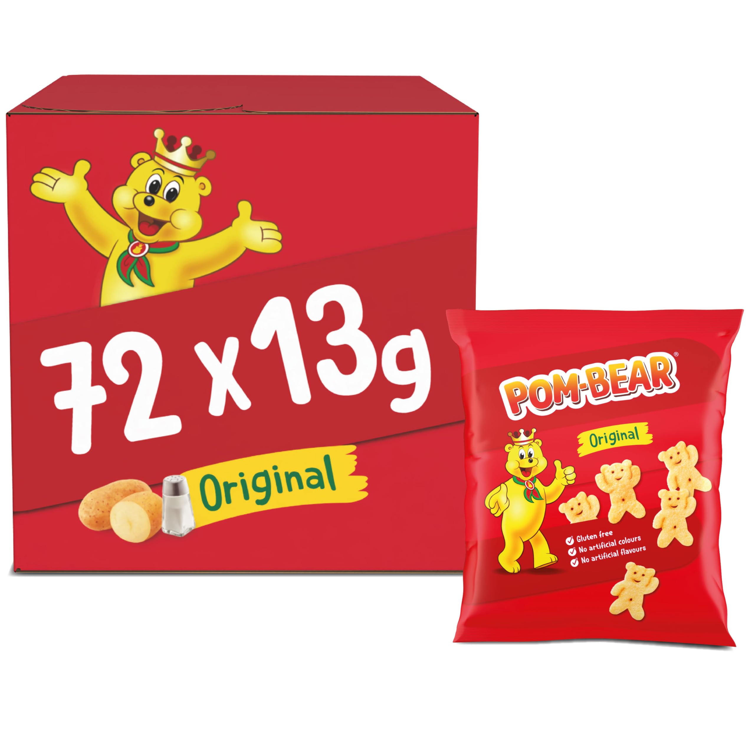 Pom Bear • Original Potato Snacks • Multipack • 72 Bags