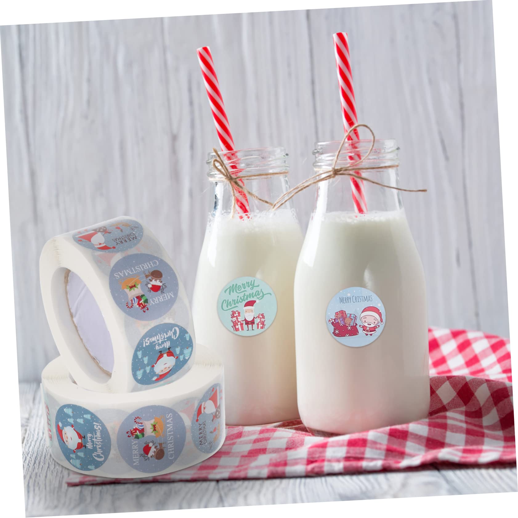 STOBOK 3 Set Di Decorazioni Natalizie Gnomi Adesivi in ​​lamina Di Buon Natale Biglietti Di Auguri Buste Etichette Di Sigillo 2 * 3
