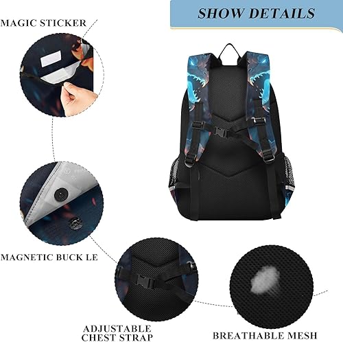 Miniatura 8 de ALAZA Mochila para laptop para mujeres y hombres, bolsa de viaje floral casual con compartimento y múltiples bolsillos, Mándala, Mochilas Daypack