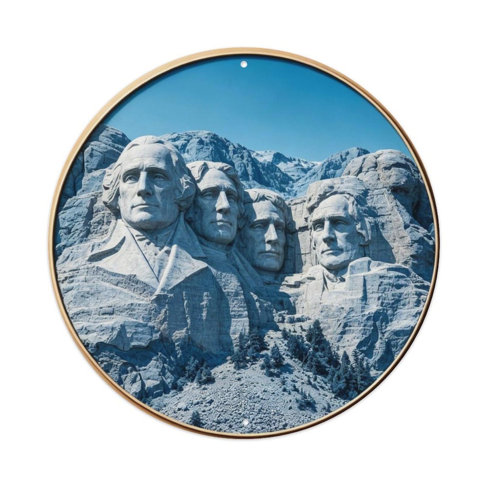 Mount Rushmore Presidents Metal Tin Sign Plaque