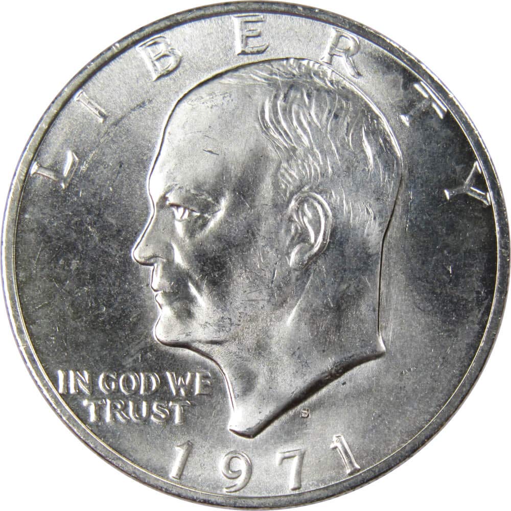 1971 S Eisenhower Dollar BU Uncirculated Mint State 40% Silver IKE