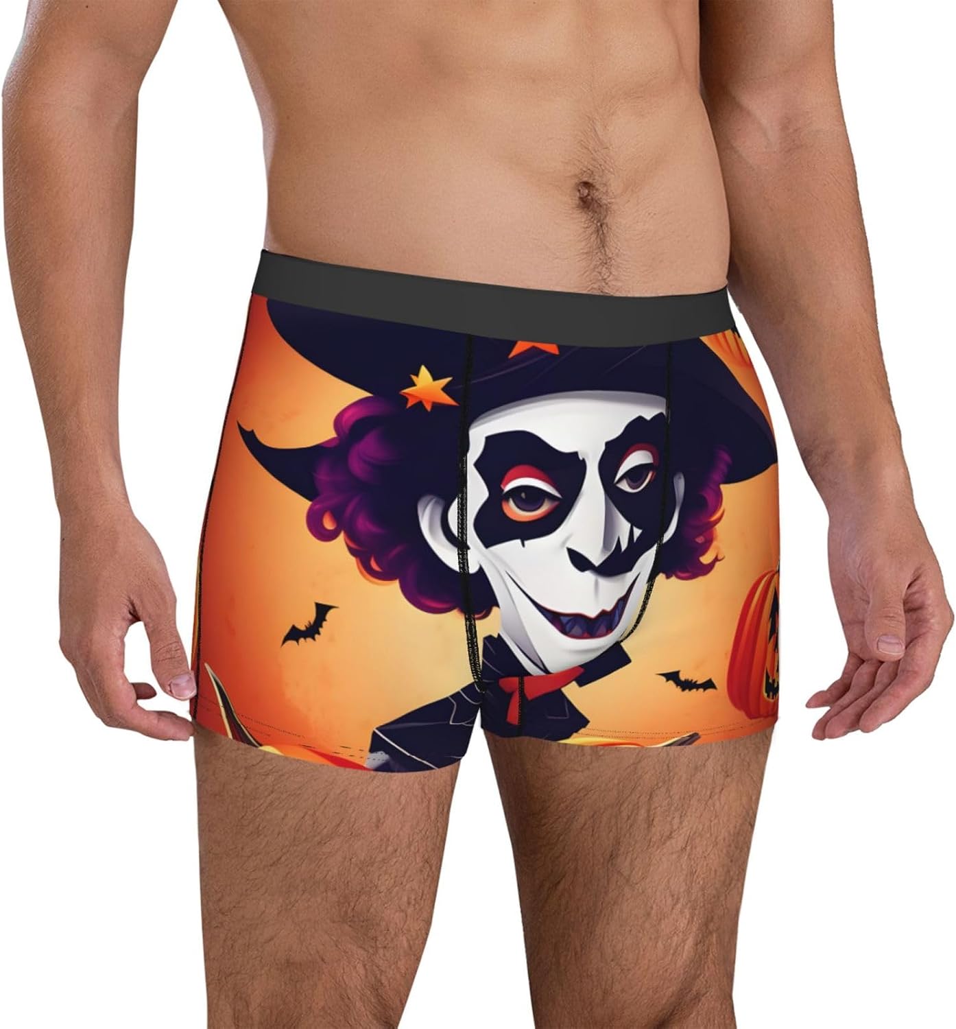 Happy Halloween Print Men'S Boxer Briefs Soft Breathable Polyester Fabric With Comfortable