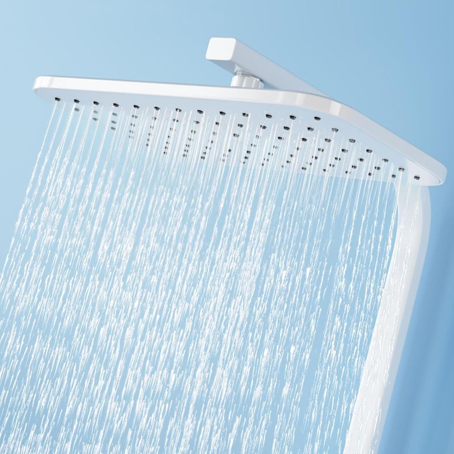 White Shower Faucet Set Thermostatic Digital Display Shower System with Swivel Tub Spout, 4 Function Bathroom Shower Fixture with Rain Shower Head, 3-Mode Hand Shower And Bidet Sprayer