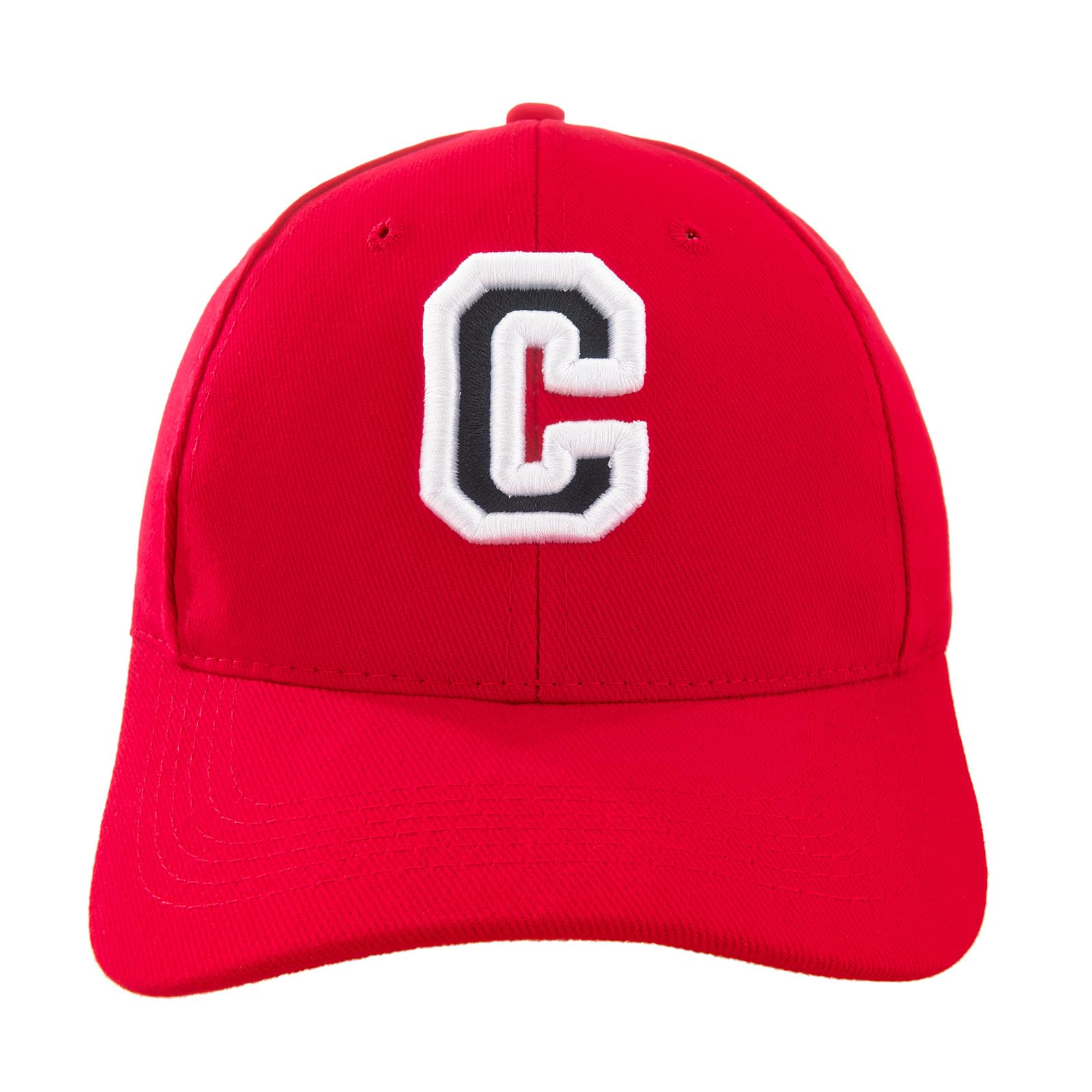 4sold Kids Casual Cotton Baseball Cap Alphabet A-Z Red Caps Black Letter Snap Back Hat Hats Snapback - C