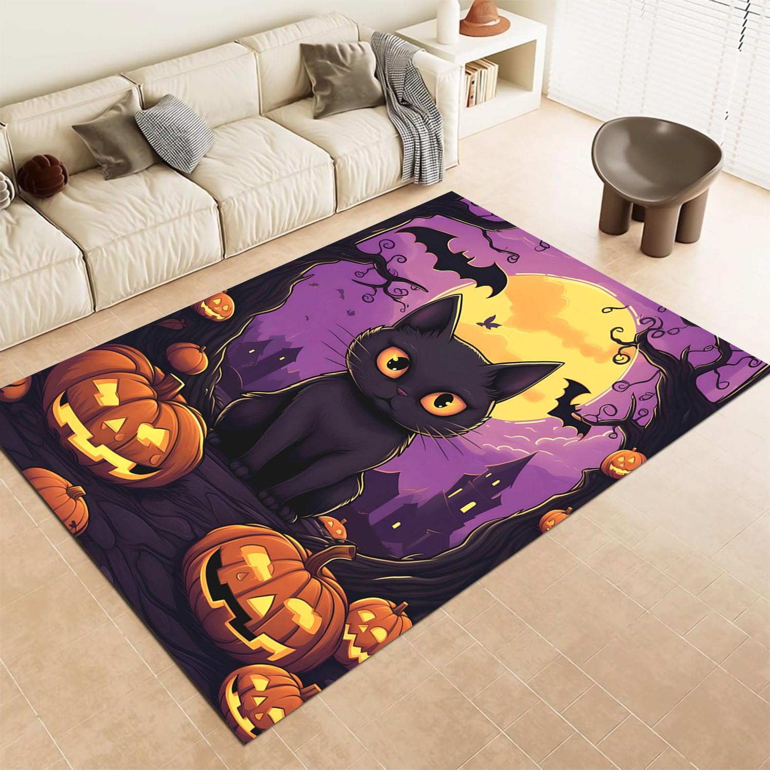 Tapis chat mignon pour chambre d'enfant et espace de jeu du salon