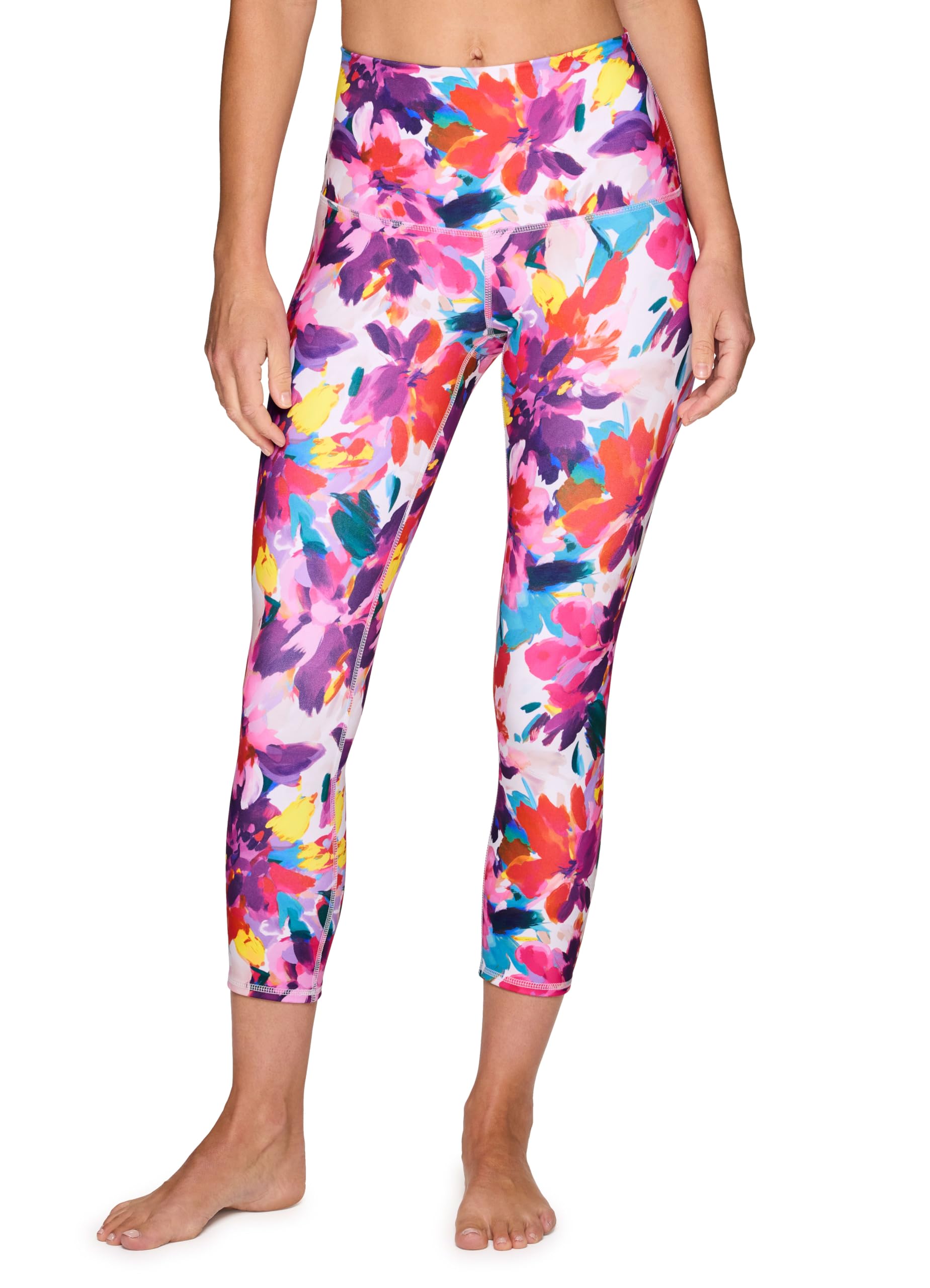 RBXActive Womens Capris Leggings Yoga Athletic Workout Cropped Leggings