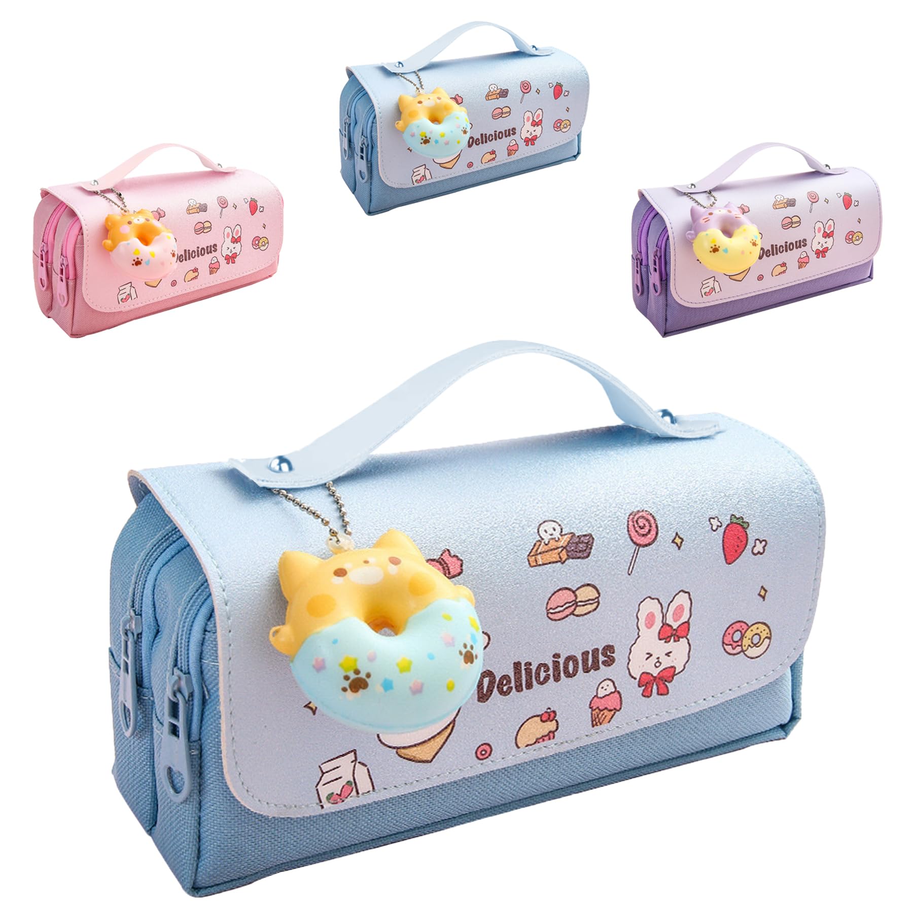 Trousse Scolaire Trousse Grande Capacité à Crayons Avec 4 Compartiment