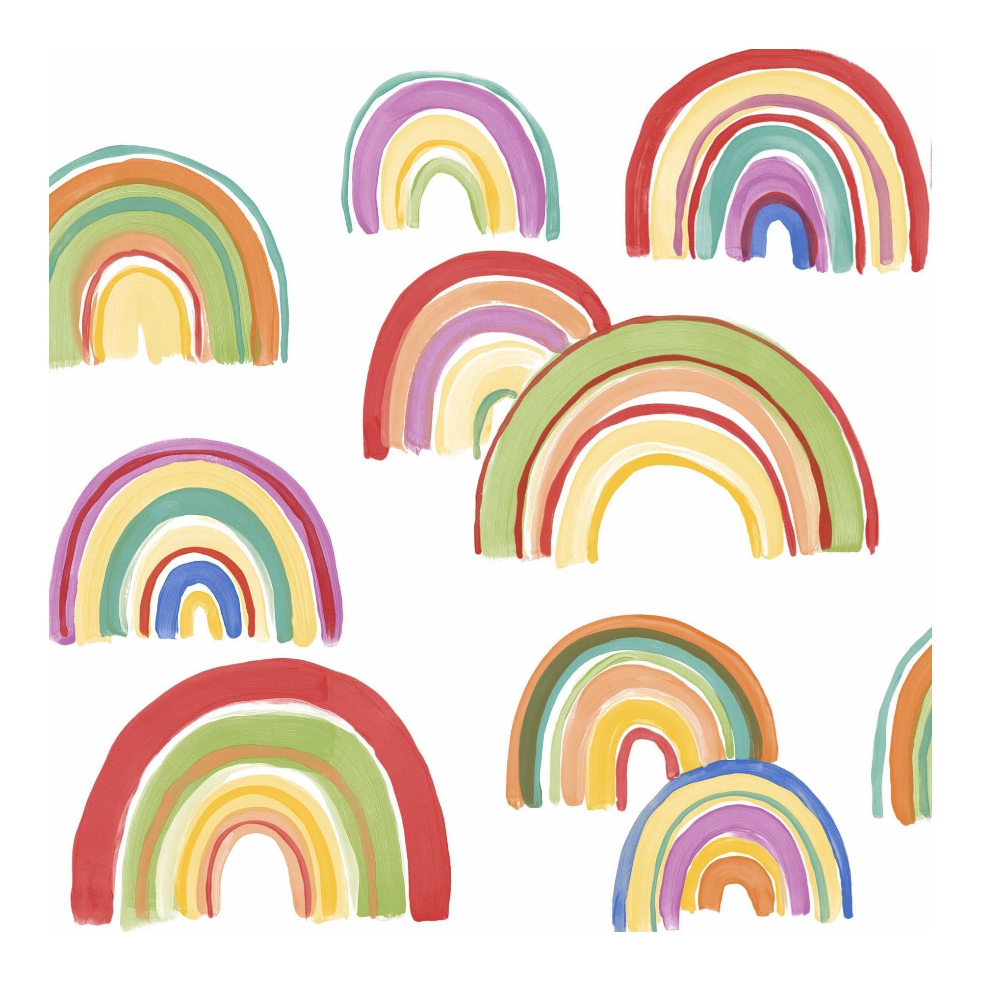 Fresco Over the Rainbow White and Multicoloured Kids Wallpaper