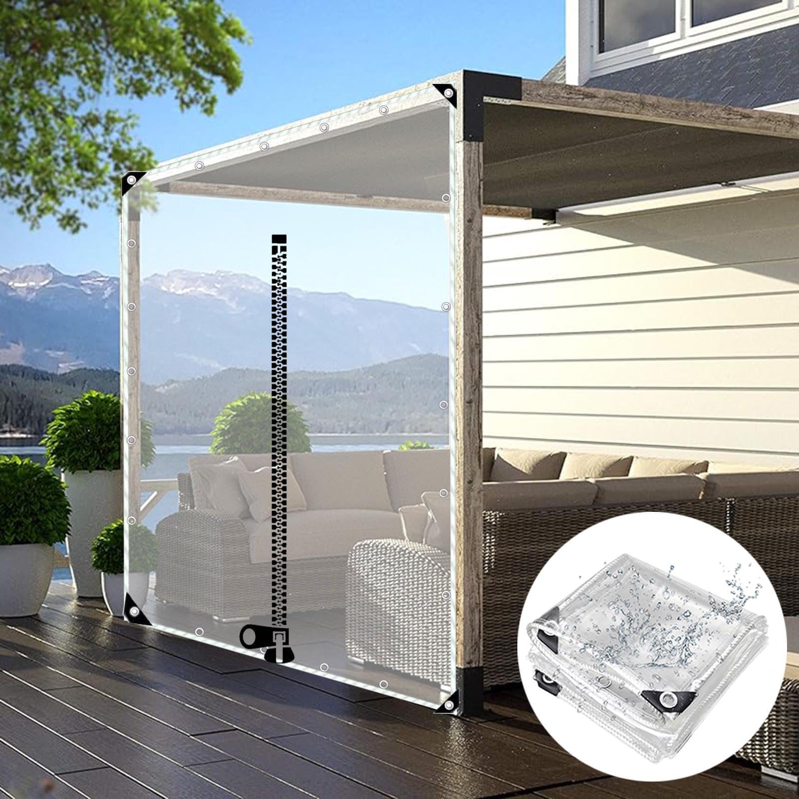 Transparente Pvc Plane Seitenteil Mit Reissverschlu Produktbild-Vorschau 9