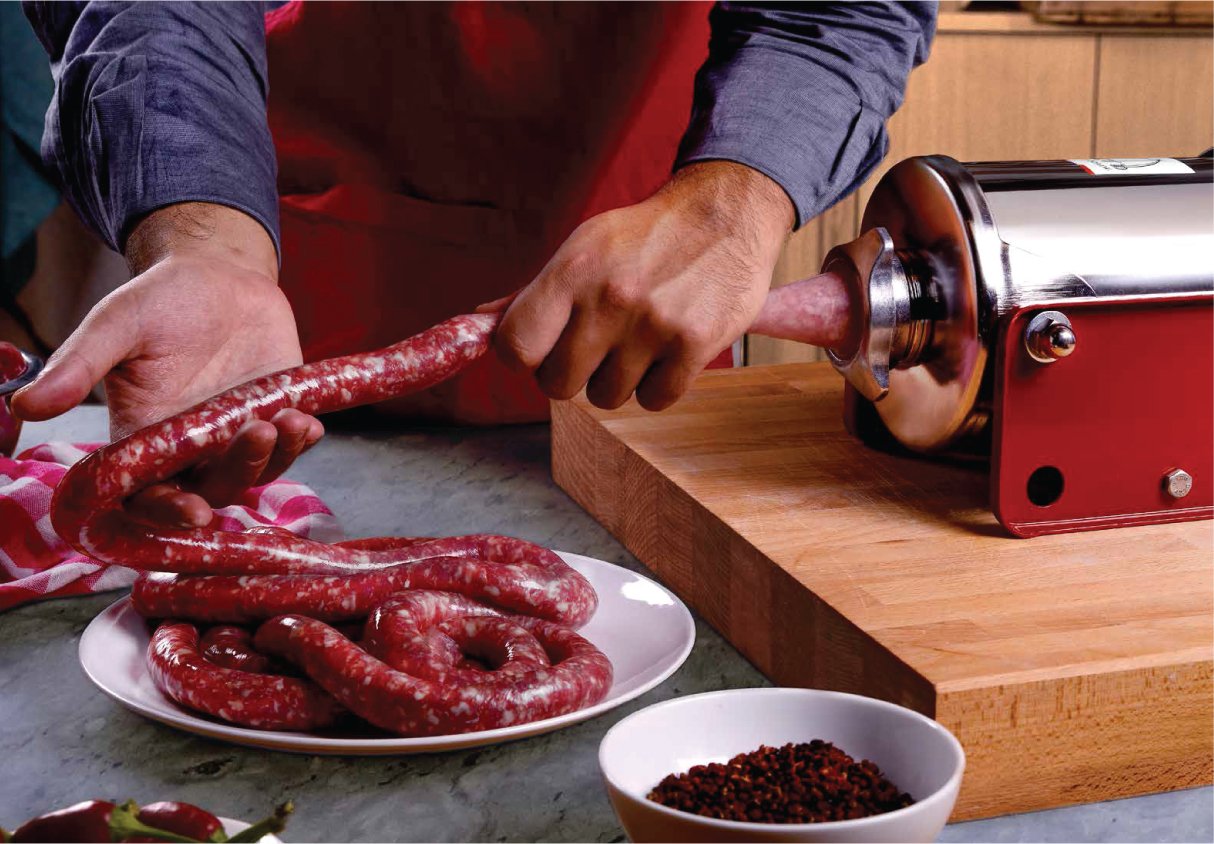 TRE SPADE TRE20500 Mod 5L Sausage Stuffer, Red