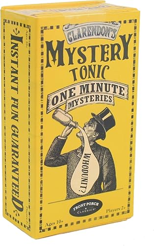 Front Porch Classics Claredon's Mystery Tonic Vintage One Minute Mystery Card Game para 2 o más jugadores, a partir de 10 años
