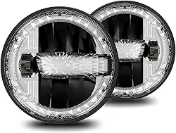 Faróis de LED para Carro 7 Polegadas 300W com Farol Alto Baixo Luz DRL Sinal Virada Alumínio Fundido à Pressão Vida Útil