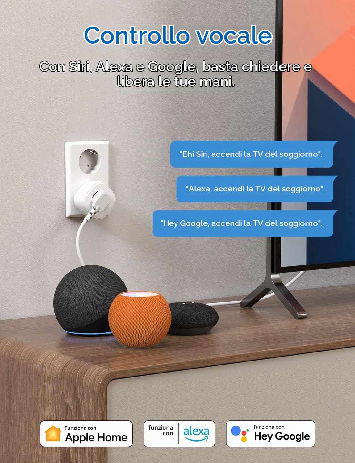 Meross Presa WiFi, Smart Plug, Presa Intelligente 16A, Compatibile con Alexa, Apple HomeKit, Google Assistant e SmartThings, Nessun Hub Richiesto, 3840W, 2,4 GHz, 2 Pezzi | Presa Intelligente WiFi con Alexa, Google Assistant e SmartThings, Smart Shucko Pl