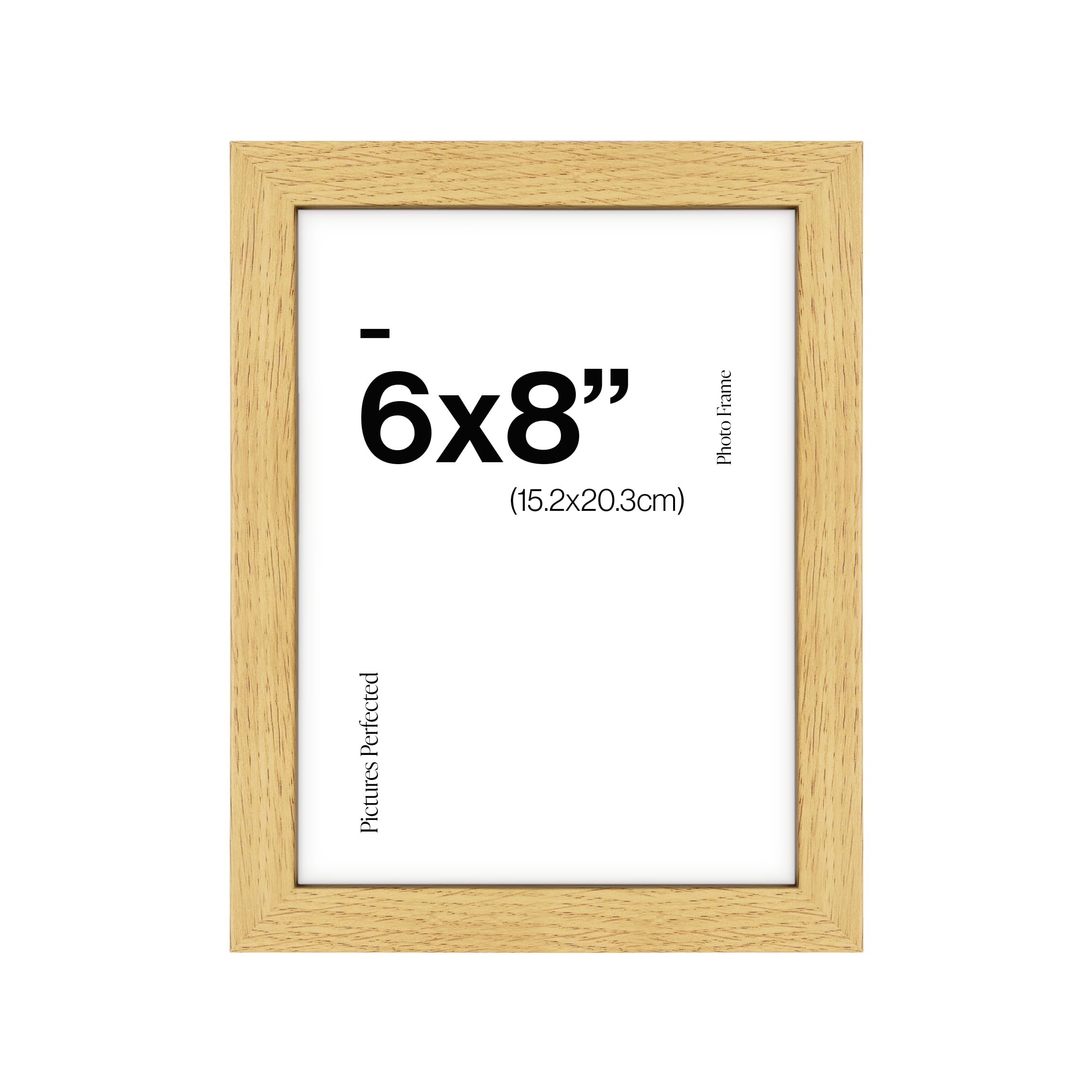 Contemporary Oak 8x6 Wooden Photo Frame for 8x6 Photos or Pictures