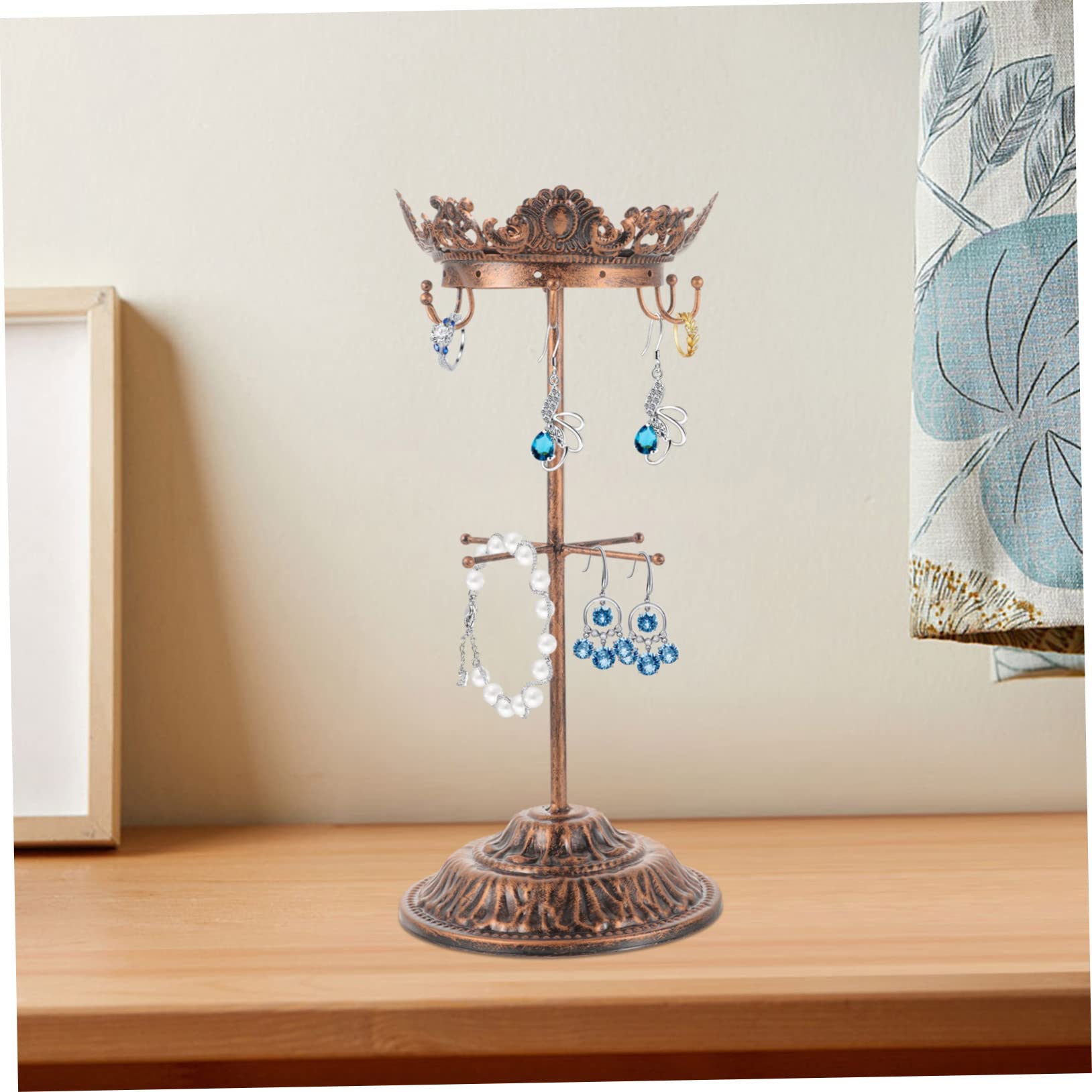 FOMIYES Espositore in Metallo Livello per Organizer Decorativo per Collane Multifunzionale per Casa Ufficio