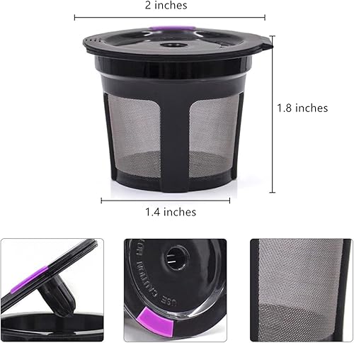 Miniatura 9 de Eaykee Filtros de café reutilizables K Cups  3 paquetes de cápsulas de café aptas para máquinas de mantenimiento 1.0  Compatible con SS-300C SS-6