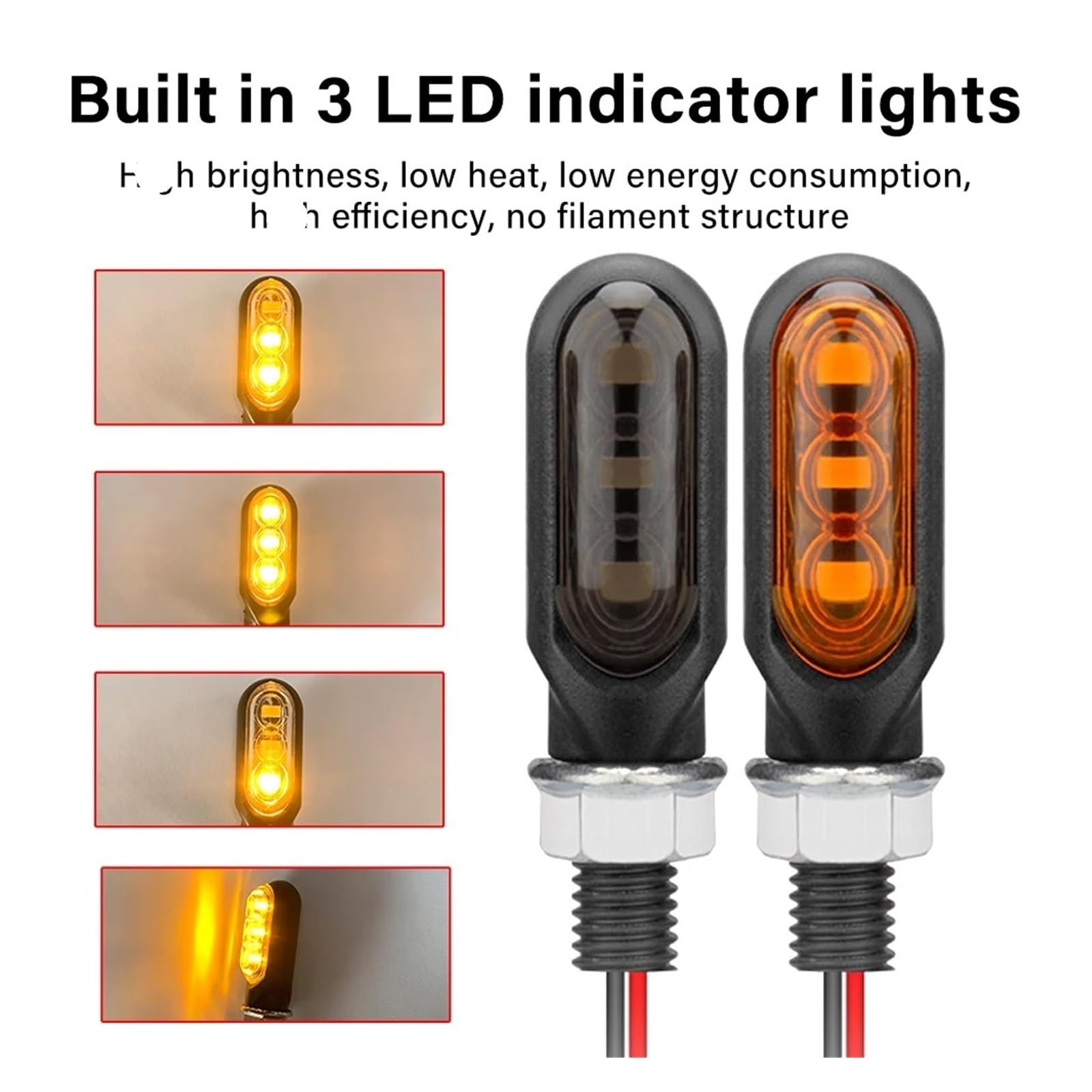 Indicatore direzione a LED moto scorre sequenziale Indicatoris Motos