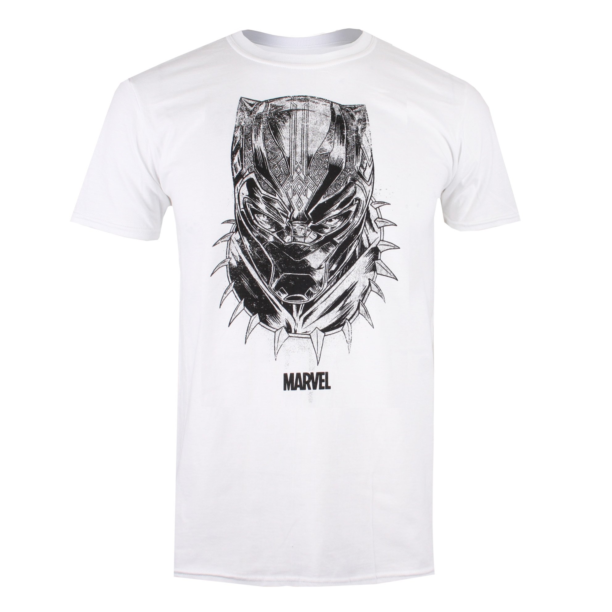 Black PantherMen's Mask T-Shirt, White (White White), S