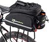 ROCKBROS Waterproof 10-35 L Bicycle Rear Luggage Carrier Bag Foldable Bicycle Storage Bag for Road Bike with Rain Cover Black Green