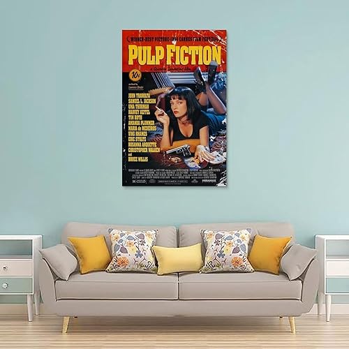 Miniatura 2 de Póster de película de pulp Fiction para dormitorio, lienzo estético, decoración de pared, 24 x 36 pulgadas (23.6 x 35.4 in)