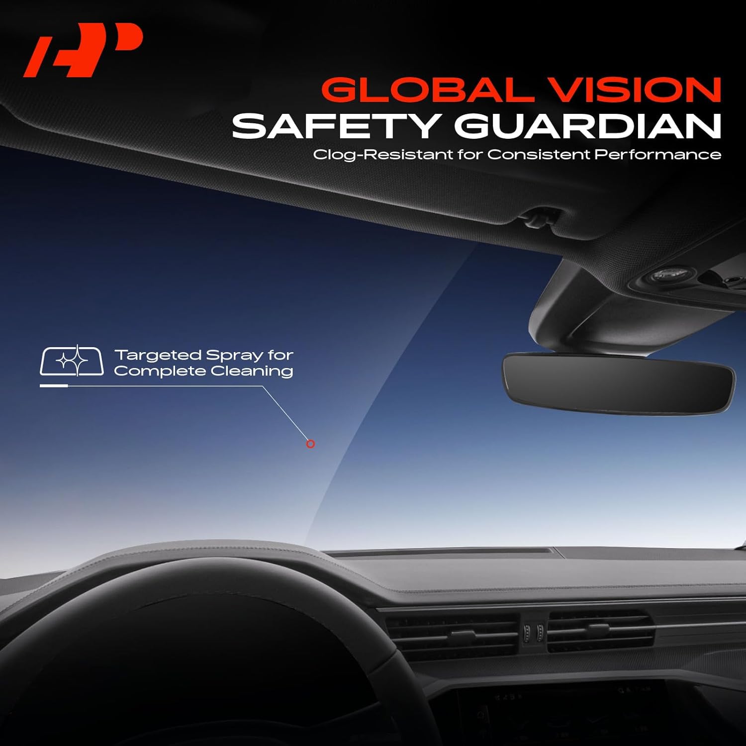 A-Premium Front Windshield Washer Nozzle Compatible with Mercedes-Benz E350 2010-2016, E400 2013-2016, E550 2010-2014, E250 2014-2016, CLS550 2012-2018, CLS400 2015-2018