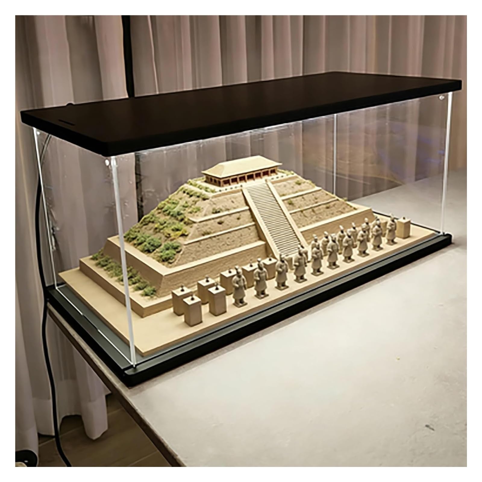 Clear Plastic Showcase, Transparent Acrylic Display Box With Light, Multiple Sizes(55x40x40cm/22x16x16in)
